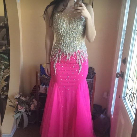 Pink Glittery Prom Dress - Picture 5 of 7
